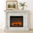 44.5"W Freestand Electric Fireplace With Remote Control-1791109621