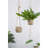 Set Of 2, 5X5x4.5" Hanging Planter With Cotton Hanger, Bohemian Style