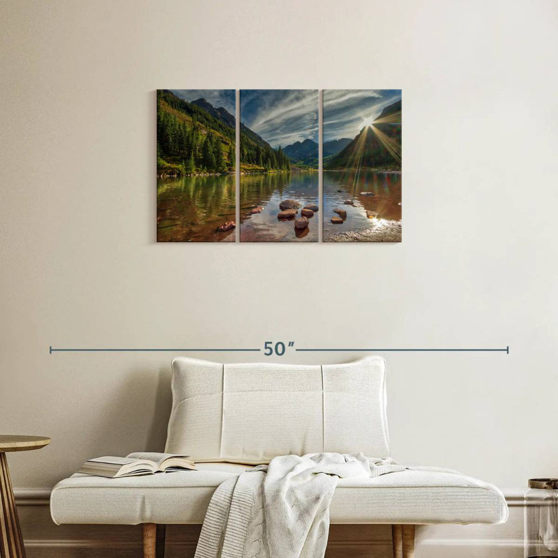 Alvord Maroon Bells Mountain Scenery, 20" H x 33" W