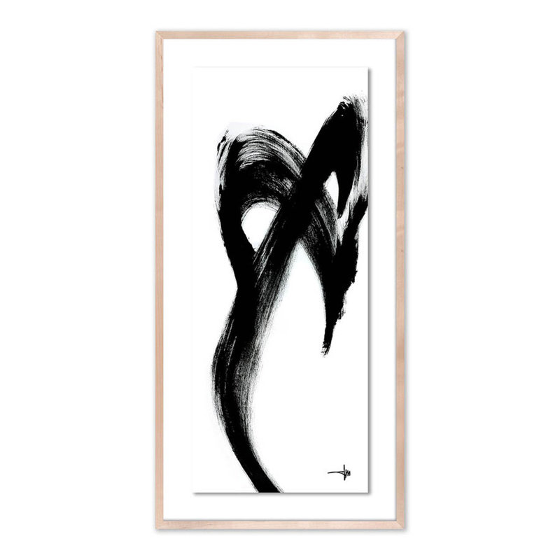 Phoenix Print by Johan Gert Manschot, 48" H x 24" W x 2.5" D, Natural