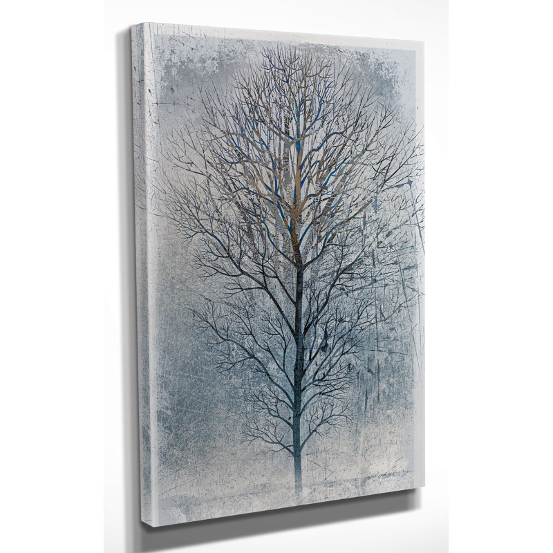 Silver Tree II by Mike Calascibetta - Print on Canvas, 30" H x 40" W x 1.5" D