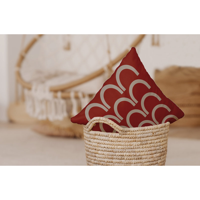 Coussin décoratif intérieur / extérieur Rhythm Arches, Érable rouge, 16 po x 16 po
