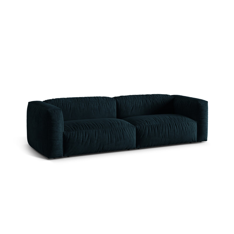 Carlens 3 Seater Velvet Sofa, Deep Petrol
