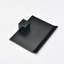 Robinet de baignoire mural de style moderne en noir mat avec douche à main, bec cascade et support de baignoire rouille, bec, balance