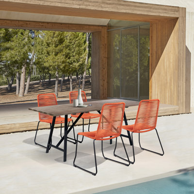 Kiliyah 4 - Person Patio Dining Set with Rectangular Table