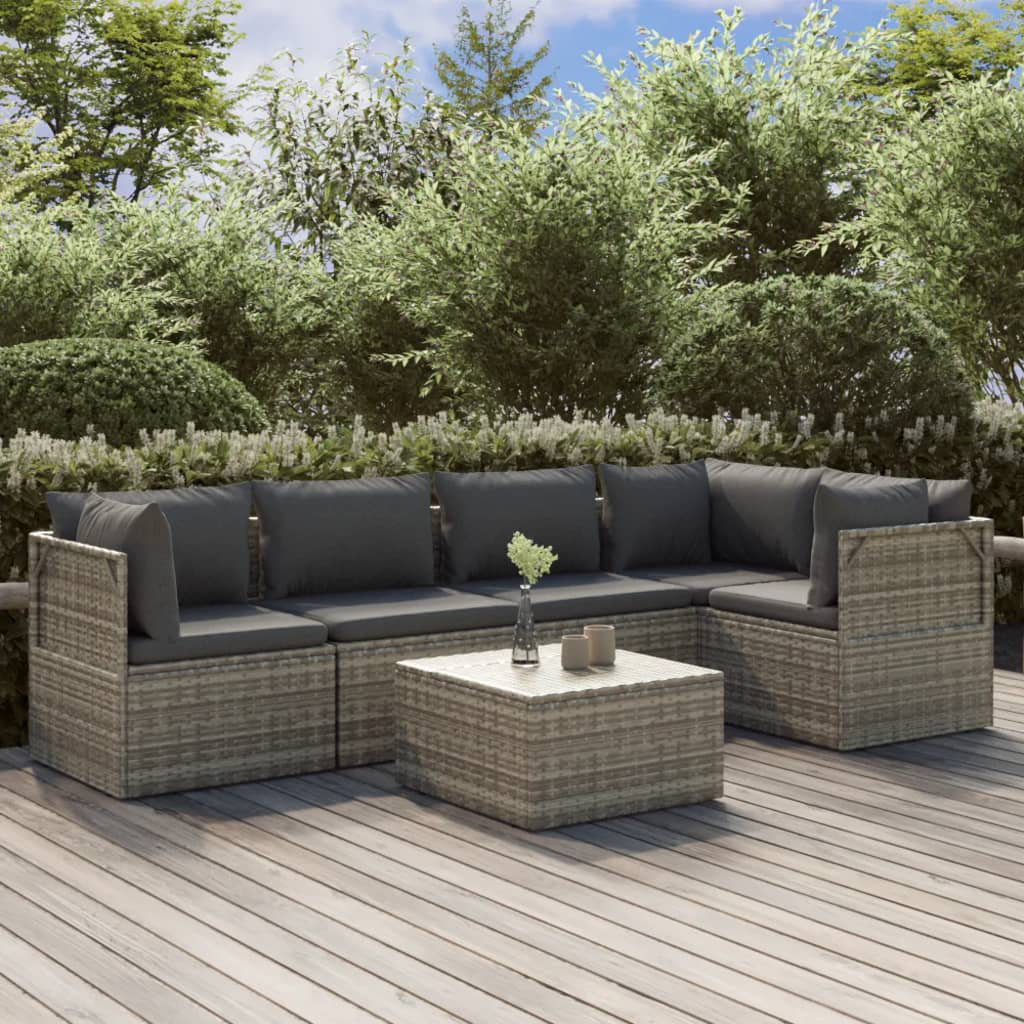 Latitude Run® Rattan 6 Piece Sofa Seating Group with Cushions | Wayfair