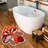  Cute Red Mushroom Bath Mat, Non Slip Bath Rug For Kids, Strong Absorbent Soft Washable Bathtub Mat For Shower And Bathroom-865494316