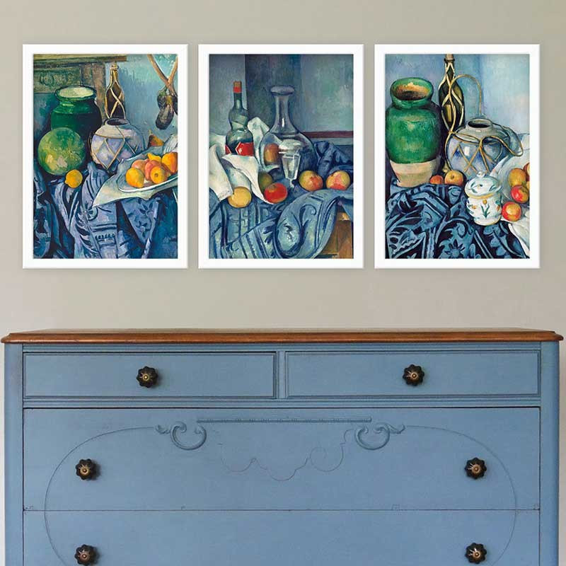 Superbe ensemble de peintures décoratives encadrées (3 pièces) de 21,7 po x 29,5 po chacune | Cadre 100% bois avec polystyrène de 0,8 pouce | Impression numérique UV | Parfait pour la décoration murale de salon, de bureau et de galerie