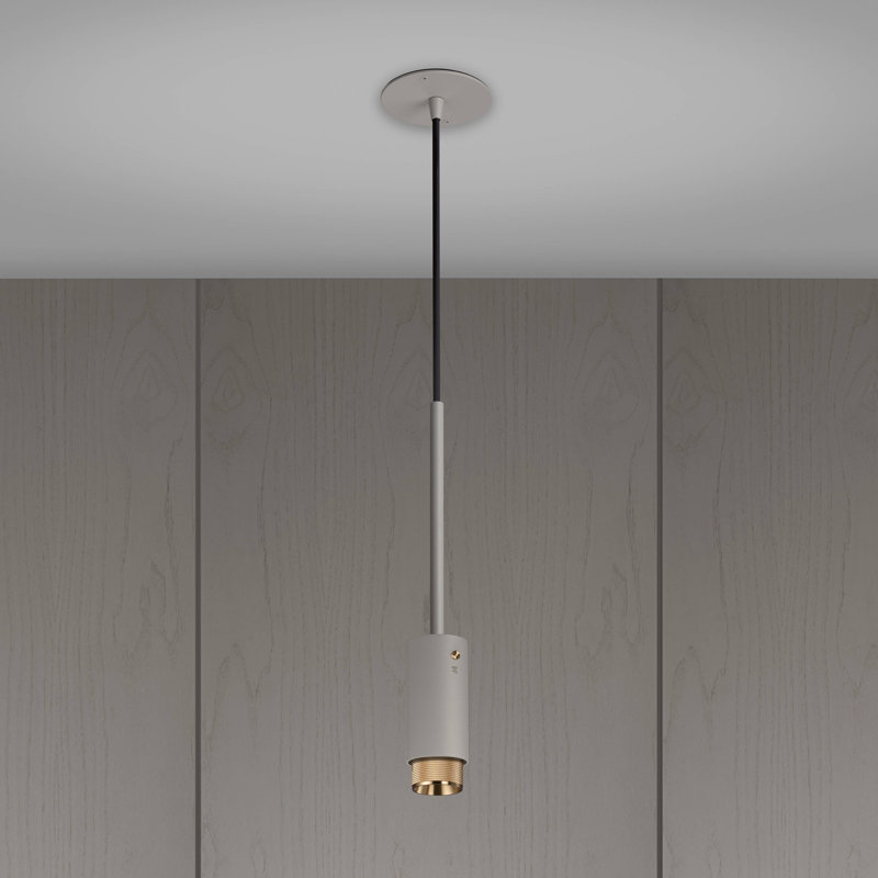 1 - Light Pendant, Brass, Stone