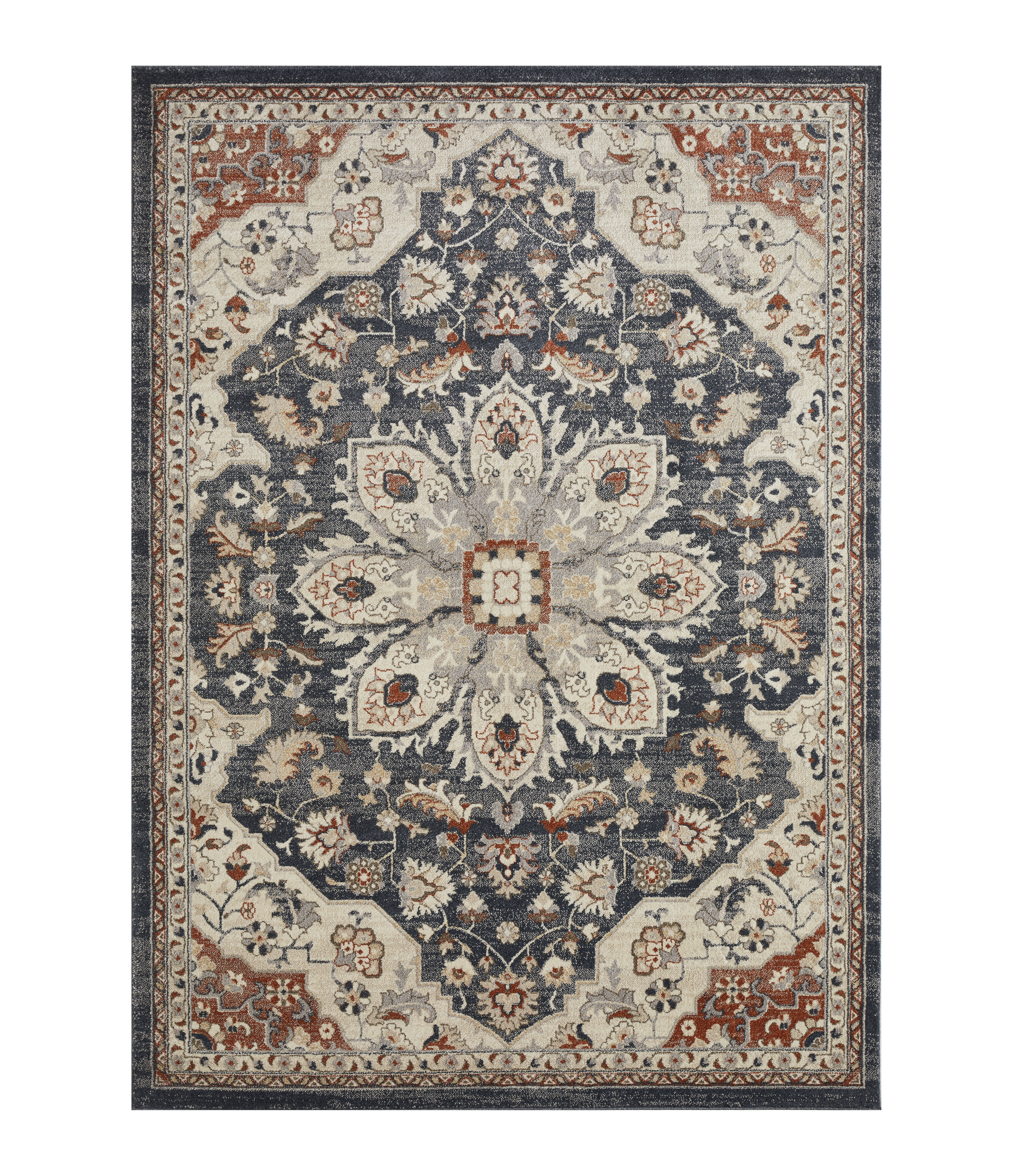 Oriental Machine Made Handwoven Polypropylene Area Rug in Blue/Red/Beige Bungalow Rose Rug Size: Rectangle 4' x 6