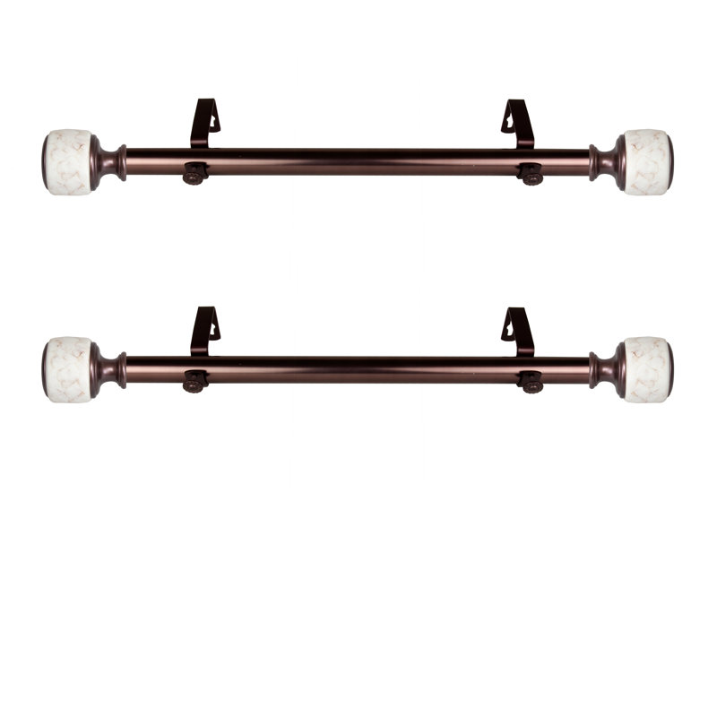 Tringle à rideaux simple réglable 20 po, Bronze