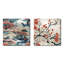 Ebre - Ensemble de 2 collages carrés abstraits-101847647-101847643