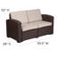 Causeuse imitation rotin avec coussins pour toutes les températures-1187720208