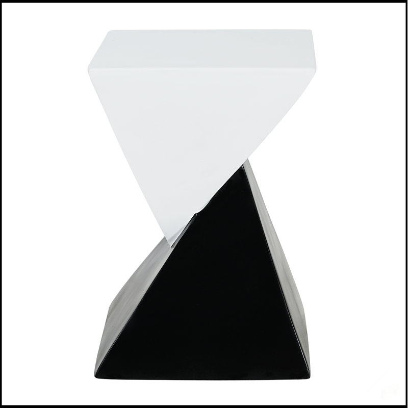 Table d'appoint moderne et géométrique MGO - Table de bout intérieure et extérieure deux tons élégante pour le salon et le patio, durable et polyvalente