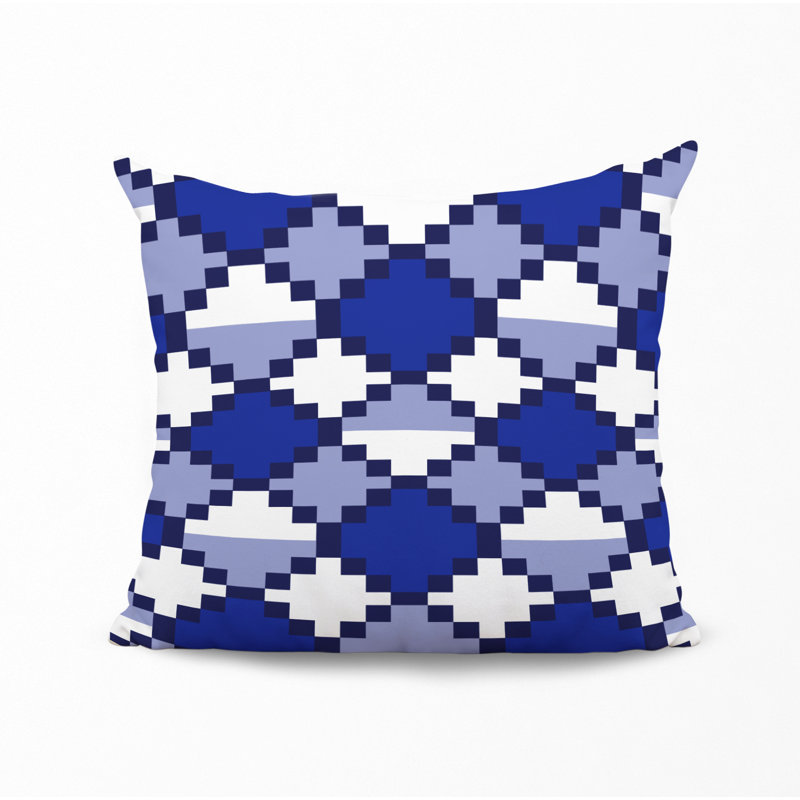 Housse et insert de coussin décoratif en polyester, L 15 po x H 15 po, Bleu marine