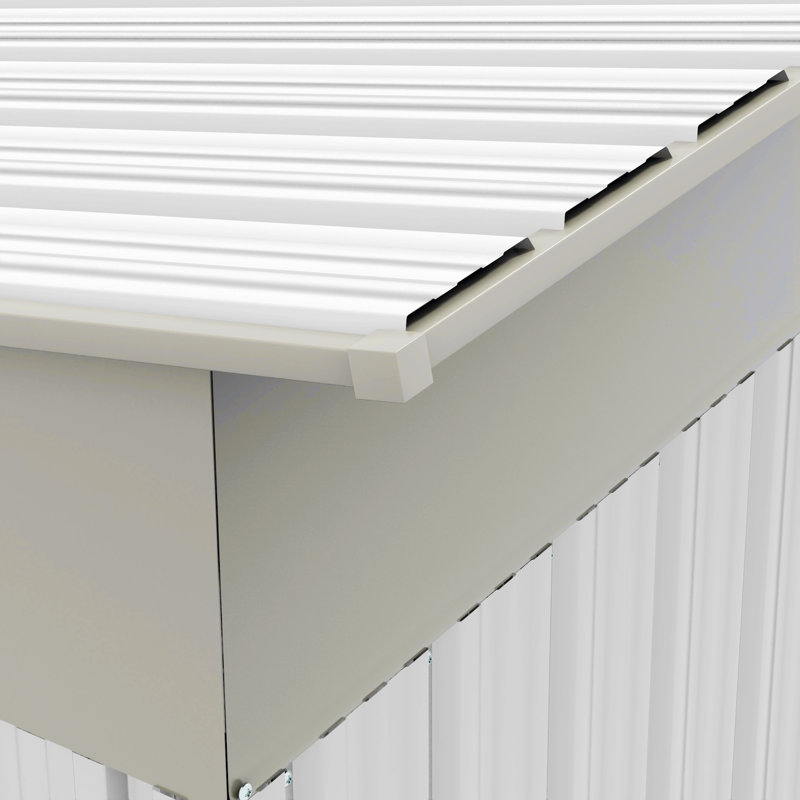 Steel Storage Shed, Silver, 68.50" H x 85.50" W x 43.25" D