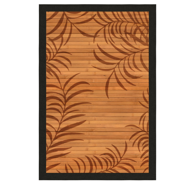 Tapis en feuilles de bambou Shullsburg, Rectangle 2 pi x 3 pi