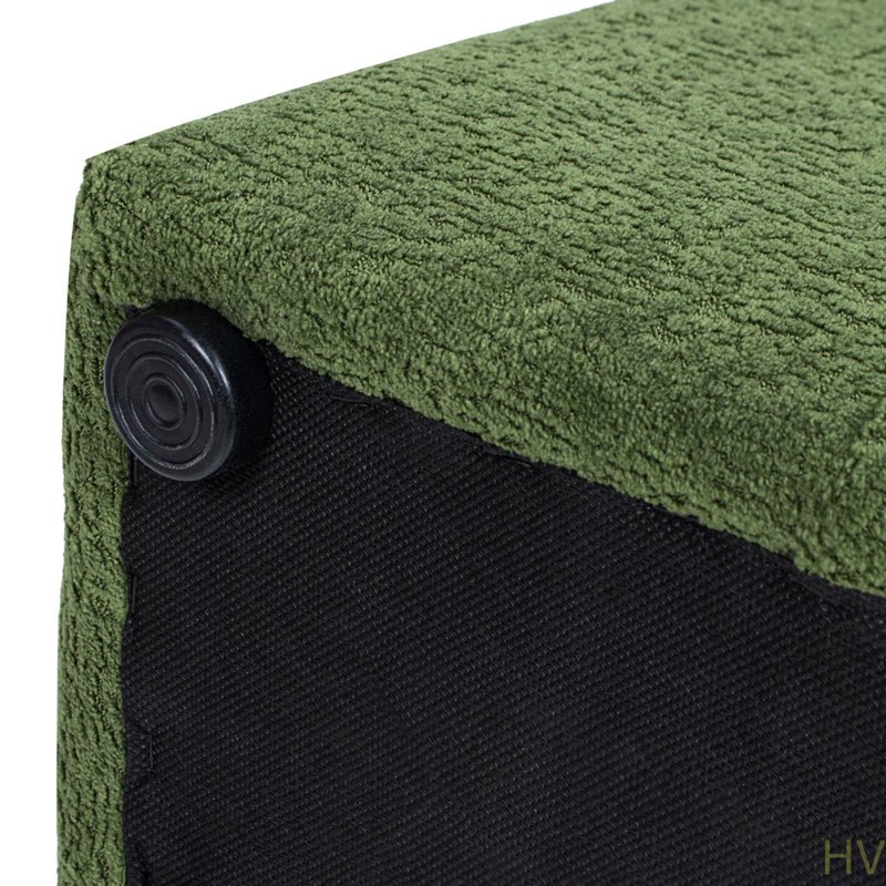 Repose-pieds carré tapissier 14 "Clyde, Vert