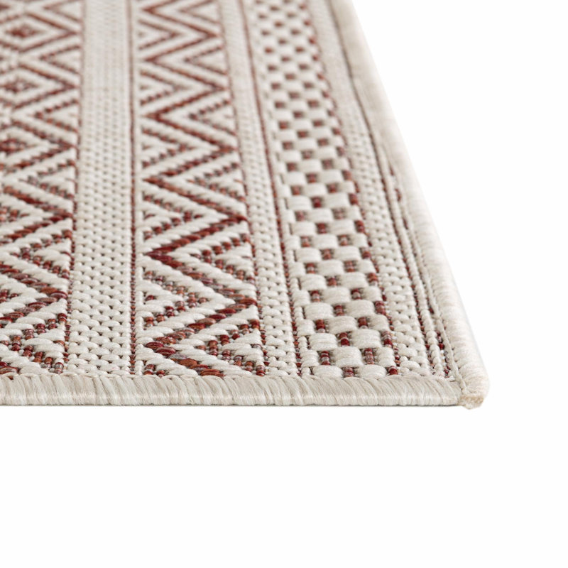 Indoor/Outdoor Glimmer Area Rug Brick Color, Rectangle 10' x 14'
