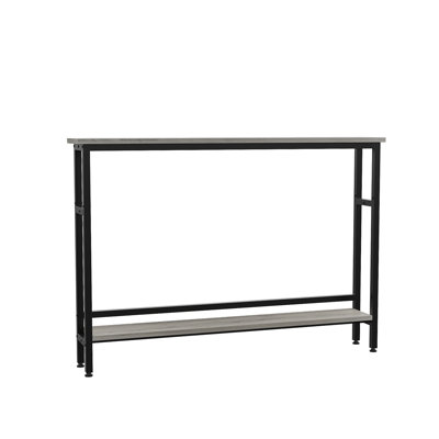 Table de chevet à console à 2 niveaux avec tablettes ouvertes 39,4 po