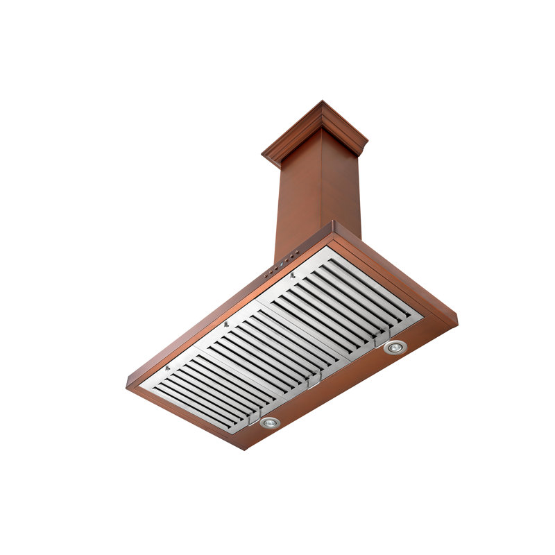 Hotte murale convertible 48 pouces 400 CFM, Cuivre