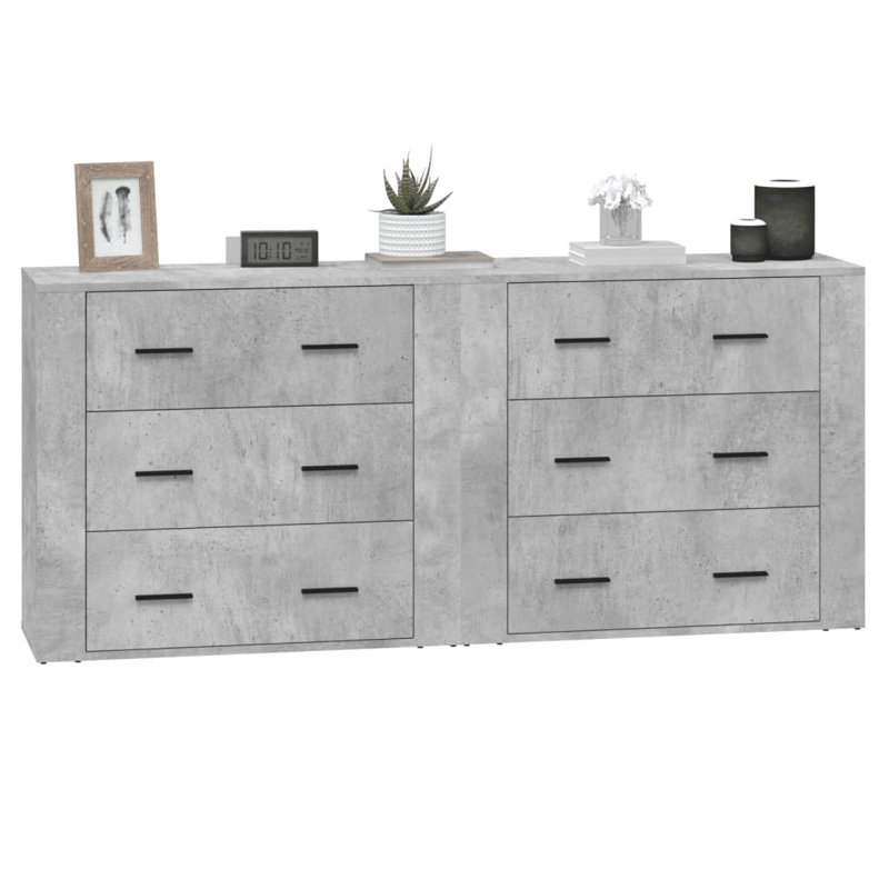 Lauritz 33 cm W Display Cabinet, Concrete Grey