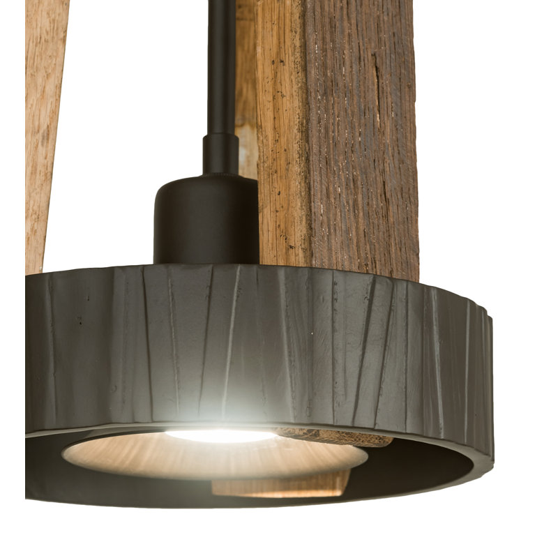 Luminaire suspendu géométrique 1 lumière Barrel Stave
