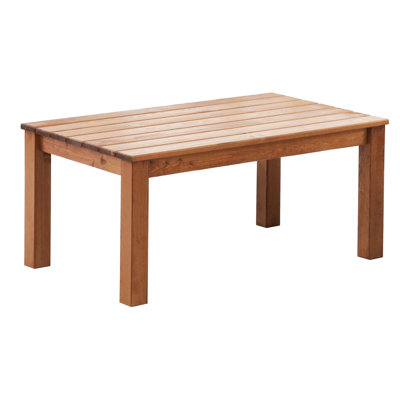 Arinna Rectangular Pine Outdoor Dining Table , 110cm cm W 67cm cm D