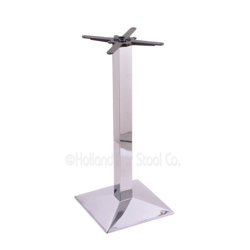 40" Tall, Square Table Base, Chrome