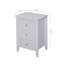 Table de chevet de chambre à coucher avec fonction de charge - côté moderne blanc à 3 tiroirs