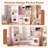 Wooden Play Kitchen Set for Kids with Sink, Freezer, Ice Maker, Washing Machine & Accessories Large Storage & Realistic Features-116247580