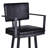 Nakagawa Swivel Counter or Bar Height Barstool with Arms and Footrest in Faux Leather, Metal Legs-29962753-29962754-42220761