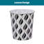 JVL Polypropylene WITH SILVER METAL TRIM ON TOP Decorative Bin