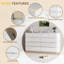 55" W High Gloss 10 Drawer Dresser, Modern Wide Storage Chest with Deep Drawers & Rounded Side Panels, White-1995886771
