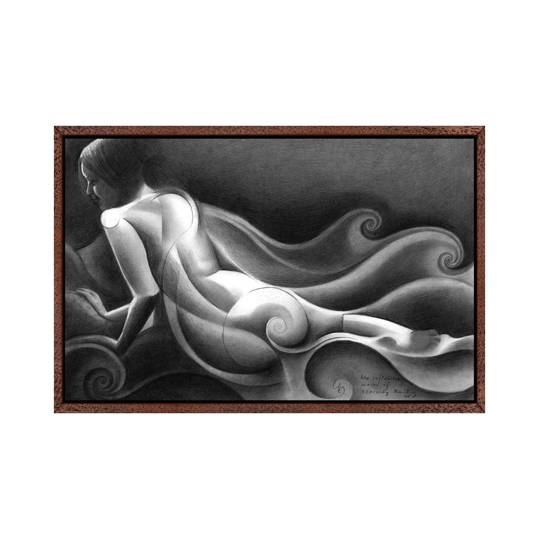 The Infinitave Waves Of Eternity von Corné Akkers - Floater Frame Gallery- Giclée auf Leinwand