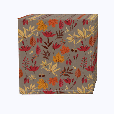 Cotton Floral Square Napkin