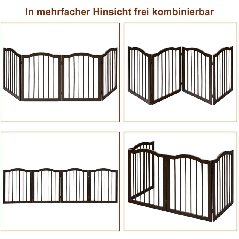 Coles Wood Free Standing Pet Gate With Door
