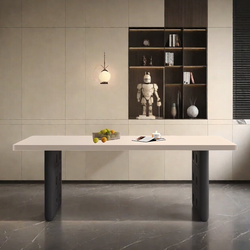 Table de salle à manger haut de gamme et élégante, H 29,5 po x L 55,1 po x l 31,4 po