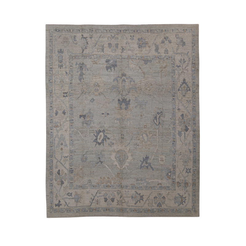 Tapis turc Oushak fait à la main 8 pi 6 po x 10 pi 7 po