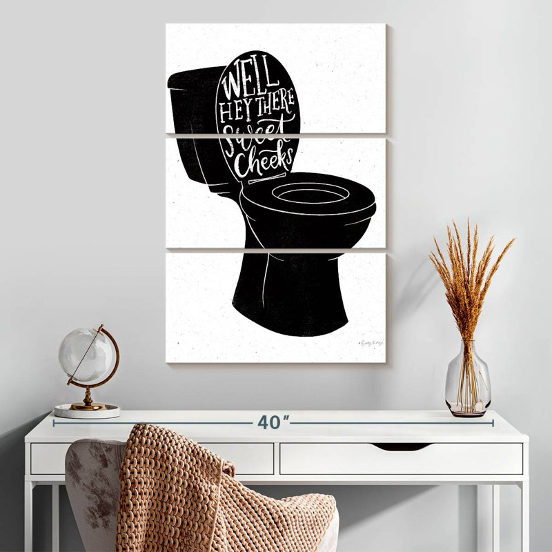 Ketti Bathroom Puns II - noir, H 32 po x l 20 po