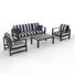 Dulcie 5 Person Seating Set With Sunbrella® Cushions
