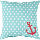 Rain Polka Dots Indoor/Outdoor Throw Pillow