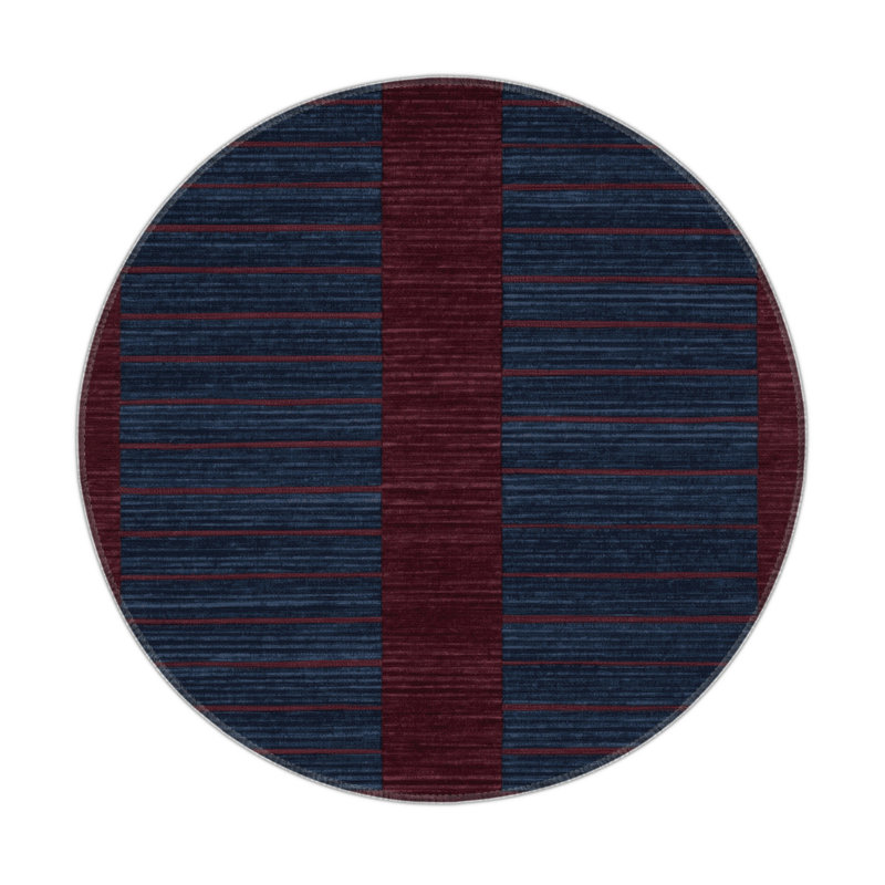 HorizontalStripes Gray Indoor and Outdoor Area Rug, Rectangle 3' x 5'