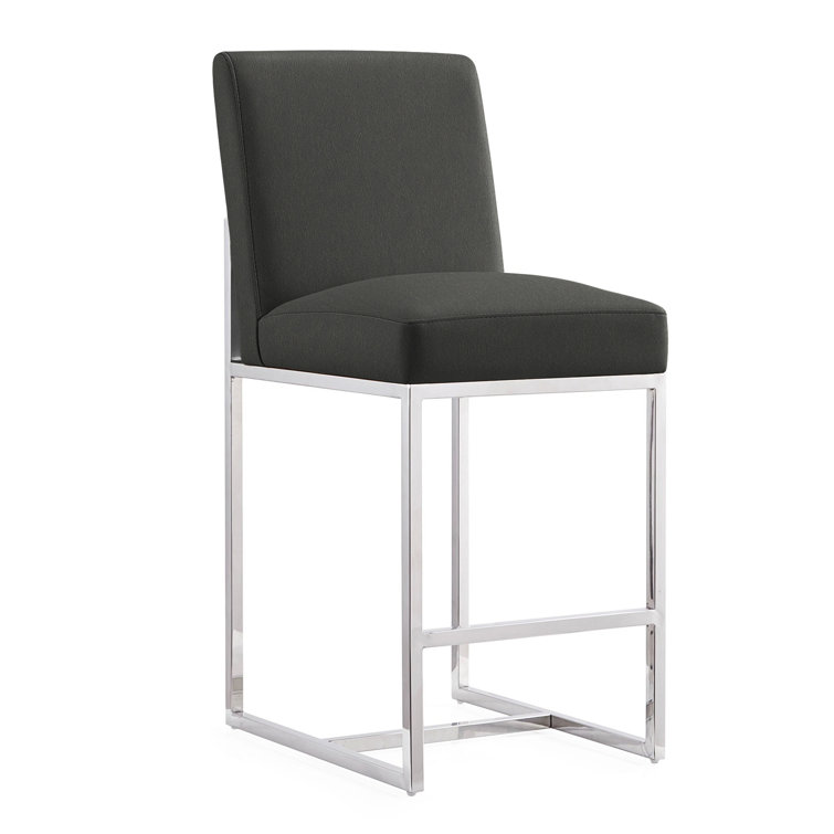 Element Upholstered Counter Stool with Metal Frame