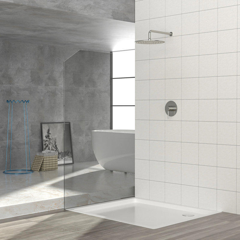 Shower Faucet Set,,Shower System With 10-Inch Rainfall Shower Head And Shower Valve, Brushed Nickel