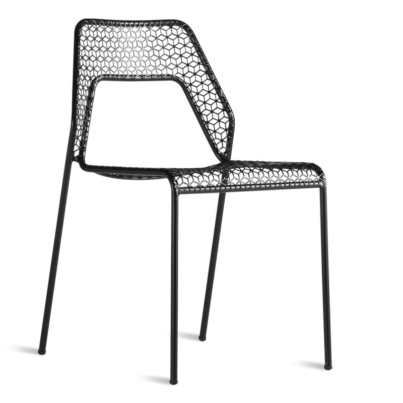 Hot Mesh Outdoor Dining Side Chair, Black