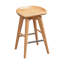 Tabouret de bar pivotant en bois massif Clithoe 31 po-1937972470-1967071436