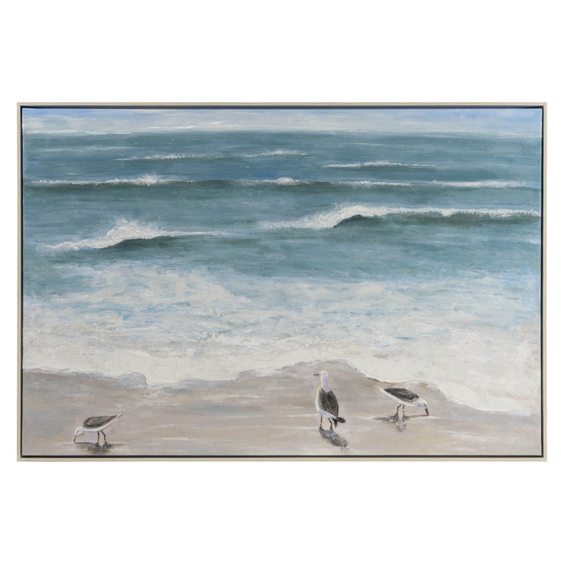 «Peace in The Shore» 37 x 25 po, toile tendue avec cadre traditionnel