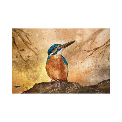 Kingfisher II by Liam Kumawat - Wrapped Canvas Gallery-Wrapped Canvas Giclée