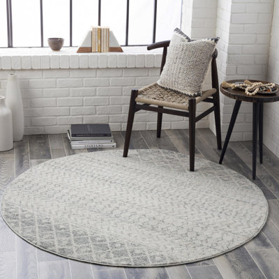Tapis géométrique gris clair / gris / blanc Warkentin